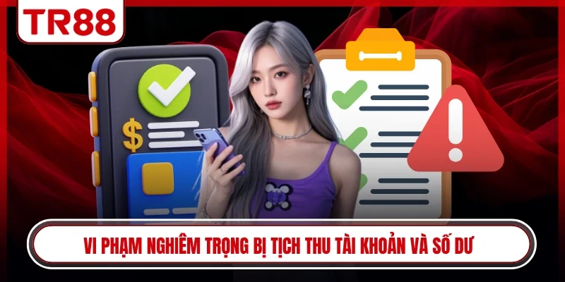 Vi phạm nghiêm trọng bị tịch thu tài khoản và số dư